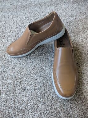 Mephisto Twain Hazelnut Leather Slip On Shoes 10.5 NWT